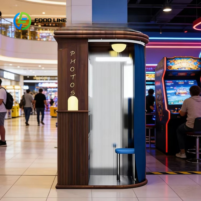 Commercial Printing Shop - custom enclosed photo booth nordic vintage