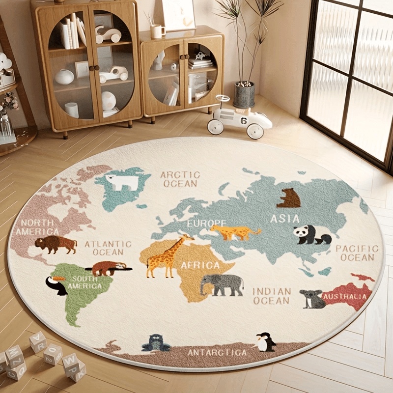 Commercial Printing Services - Newest 2D Round Carpet Cartoon World