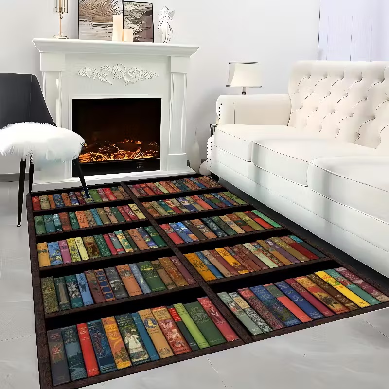Bookshelf Area Rug for Teen St - Commercial Book Printing Machines ulasan dan harga