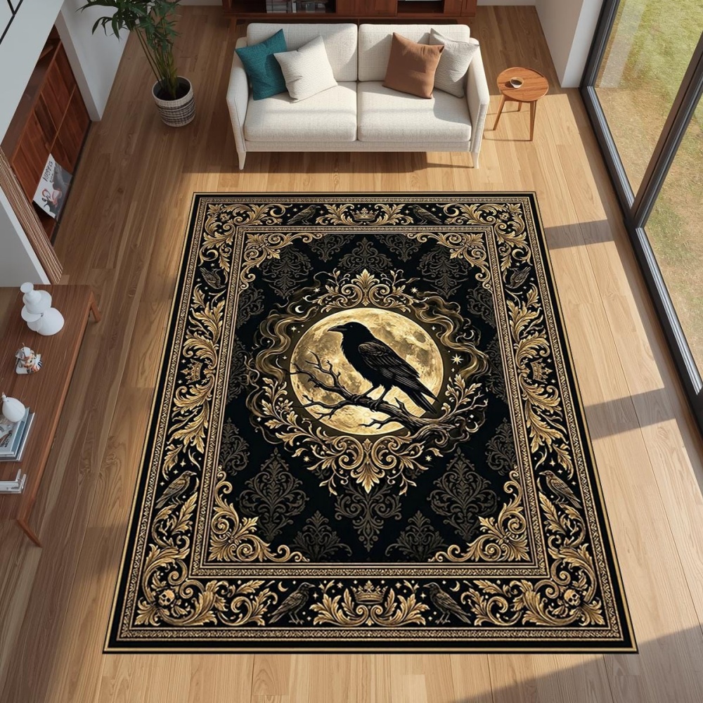 Gothic Golden Raven Full Moon  - Commercial Printing Services ulasan dan harga
