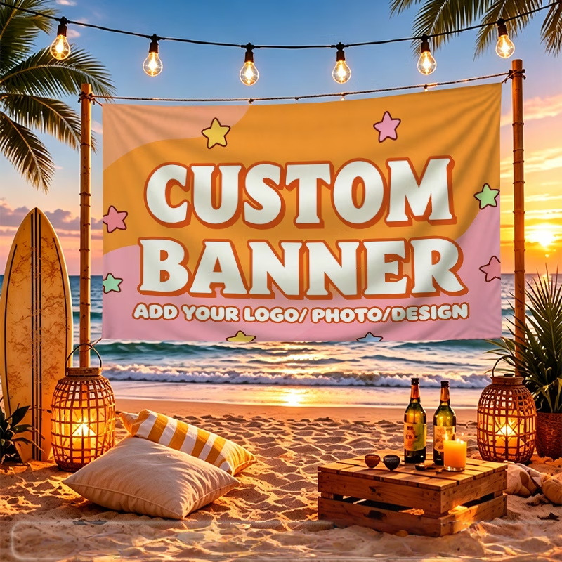 Custom Banner Flags Suitable F - Commercial Printing Shop ulasan dan harga