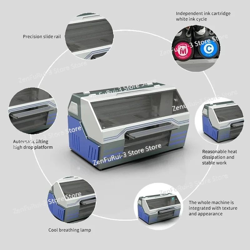 A2 Size UV Flatbed Printer 3D  - Uv Flatbed Printer ulasan dan harga