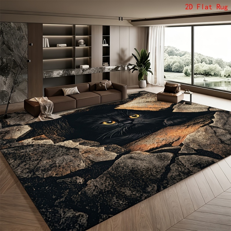 2D Black Cat Rock Crack Print  - Commercial Printing Services ulasan dan harga