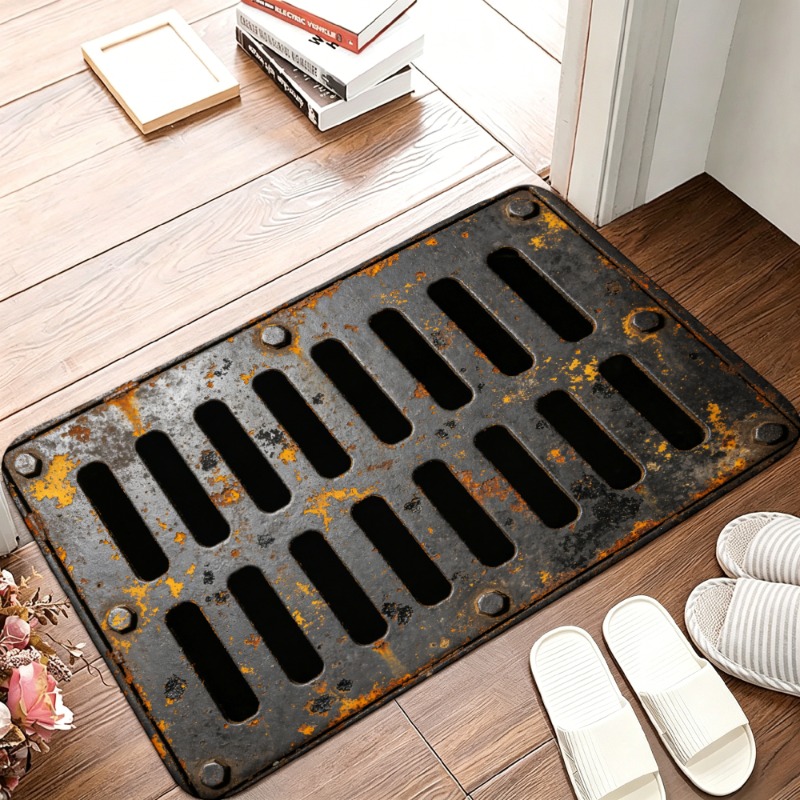 Vintage Rusty Metal Drain Grat - Commercial Printing Industry ulasan dan harga