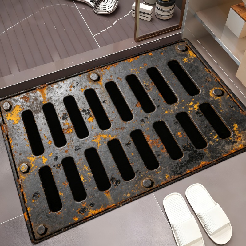 Vintage Rusty Metal Drain Grat - Commercial Printing Industry ulasan dan harga