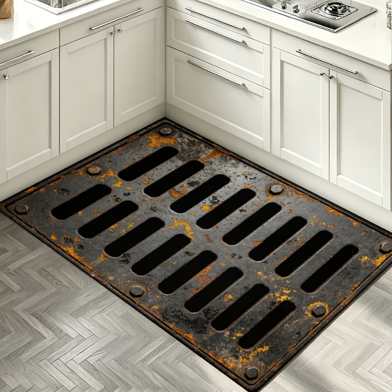 Vintage Rusty Metal Drain Grat - Commercial Printing Industry ulasan dan harga