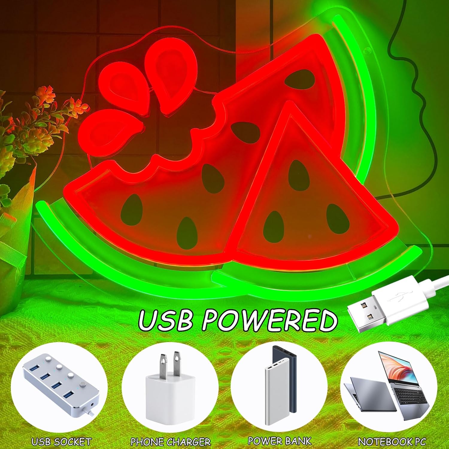 Watermelon Neon Sign UV Print  - Commercial Printing Shop ulasan dan harga