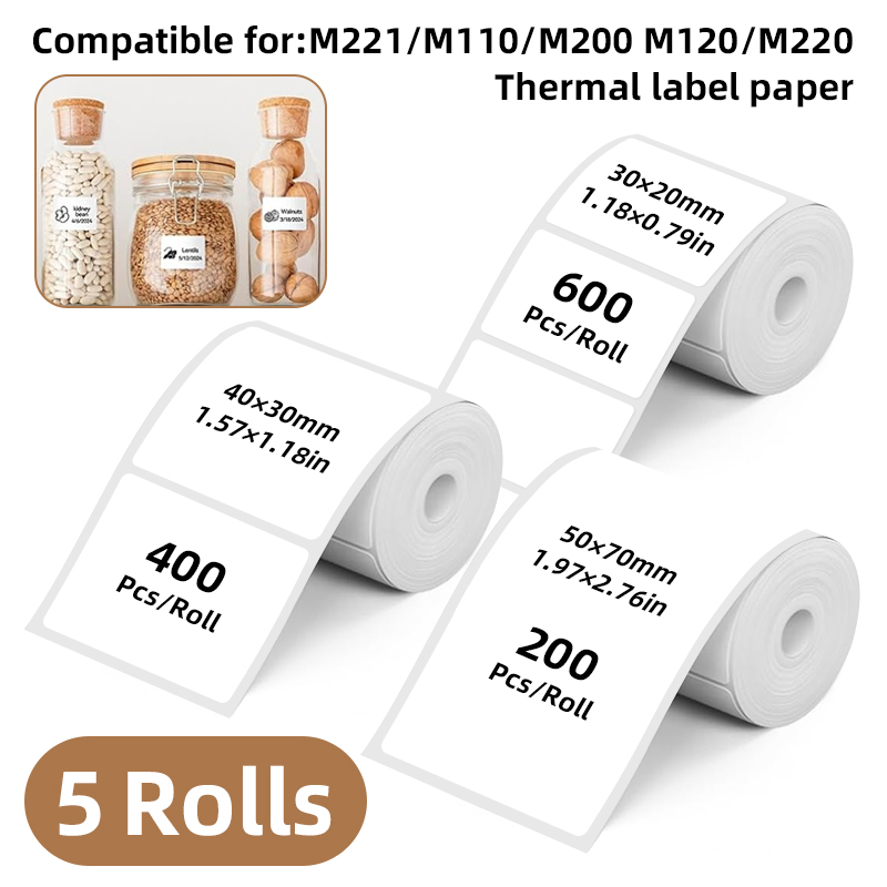 5 Rolls of White Label Sticker - Commercial Printing Services ulasan dan harga
