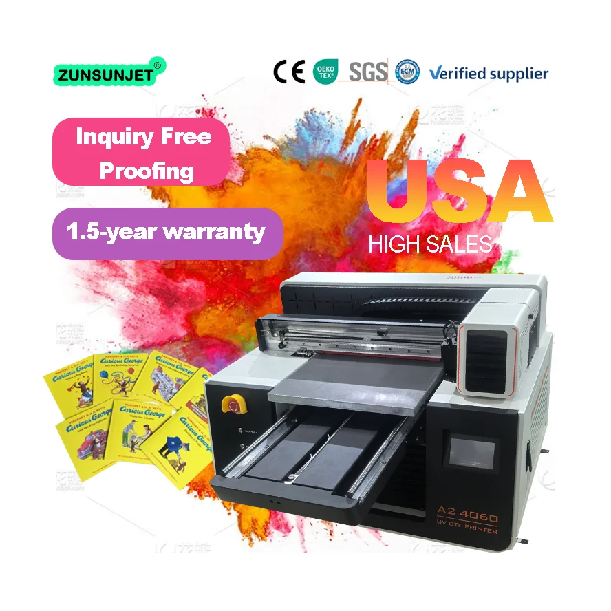 Small A2 Flatbed UV Dtf Inkjet - Uv Flatbed Printer ulasan dan harga